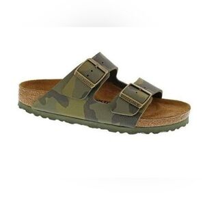 Birkenstock Arizona Camo Green Two-Strap Sandals